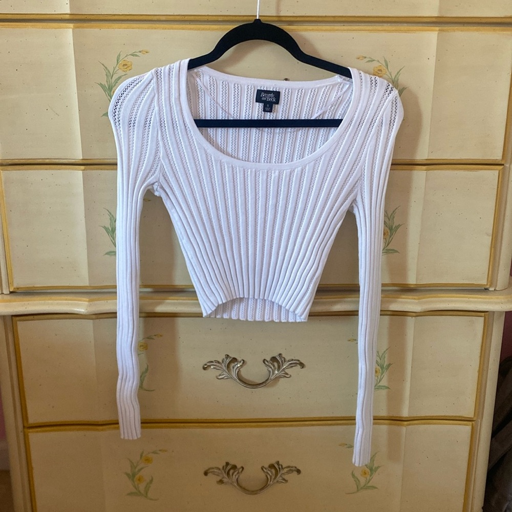 Pacsun Beverly and Beck White ribbed Top